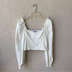 & Other Stories white balconette corset blouse
